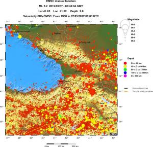 regional historical seismicity