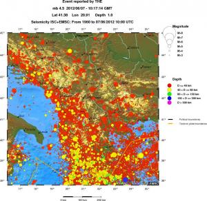 regional historical seismicity