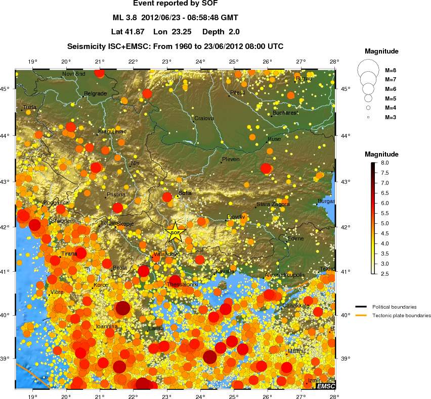 regional magnitude historical seismicity