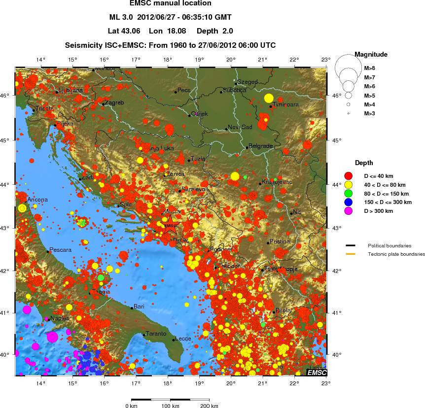 regional historical seismicity