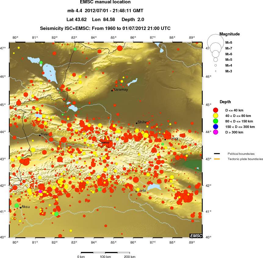 regional historical seismicity