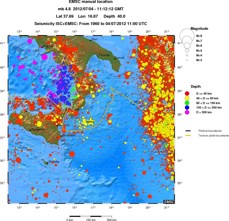 regional historical seismicity