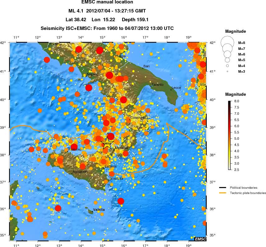 regional magnitude historical seismicity