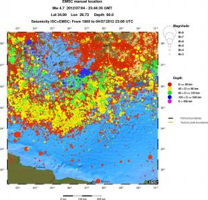 regional historical seismicity