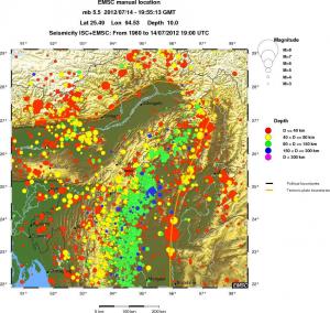 regional historical seismicity