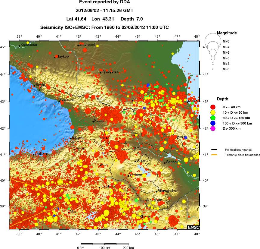 regional historical seismicity