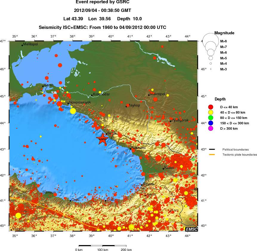 regional historical seismicity
