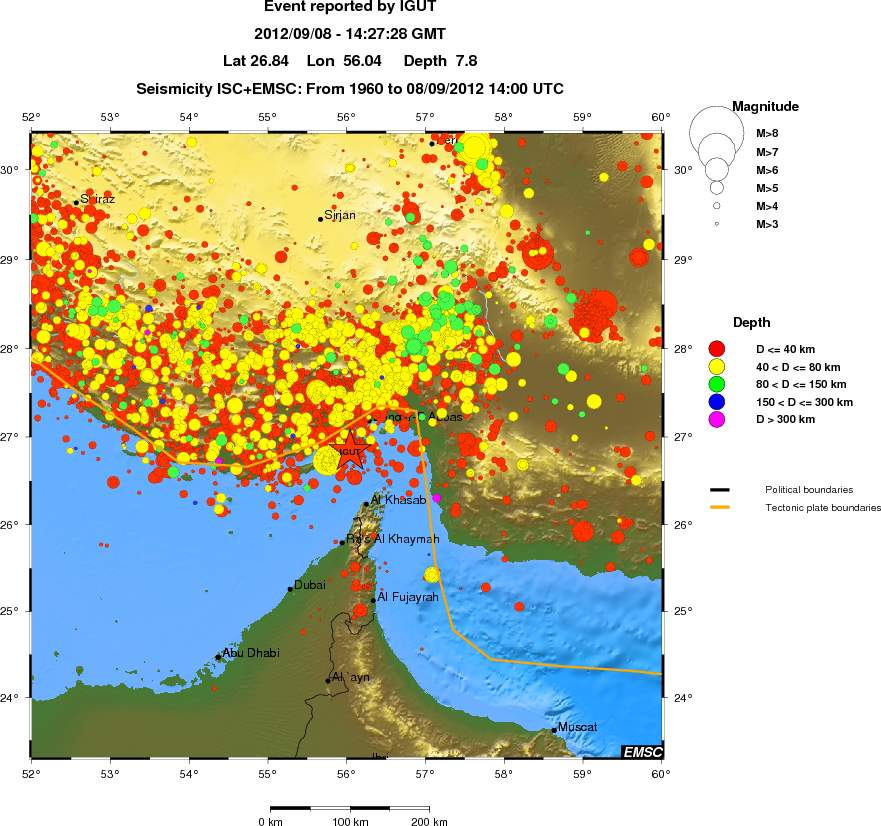 regional historical seismicity