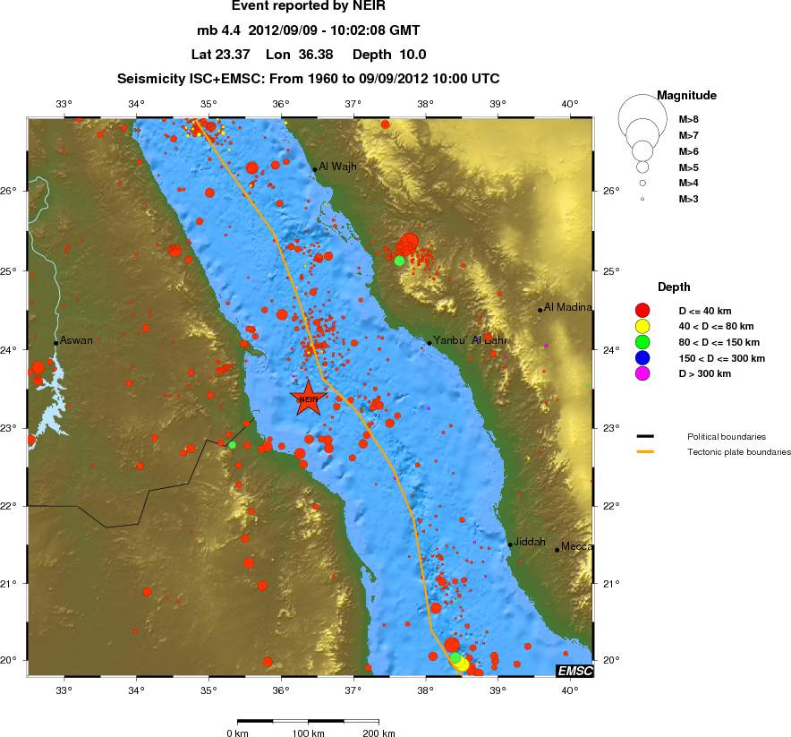 regional historical seismicity