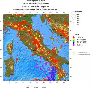 regional historical seismicity
