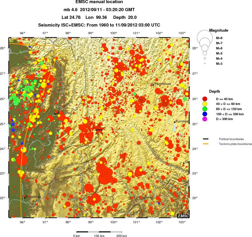 regional historical seismicity