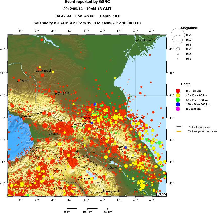 regional historical seismicity