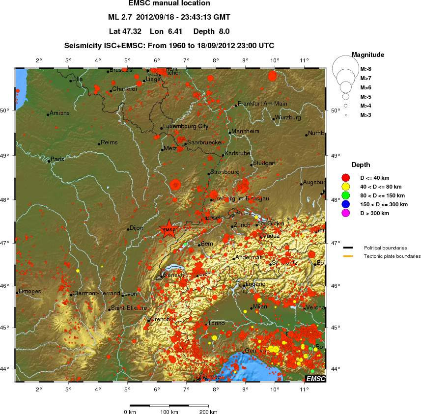 regional historical seismicity