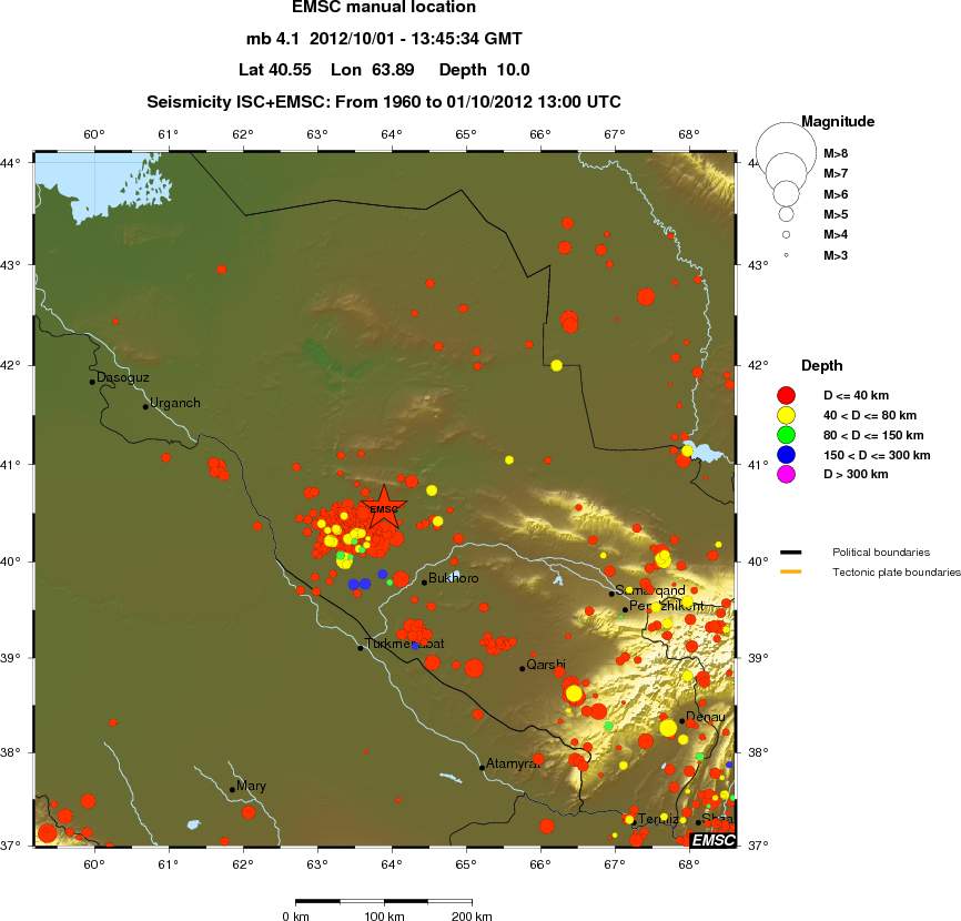 regional historical seismicity