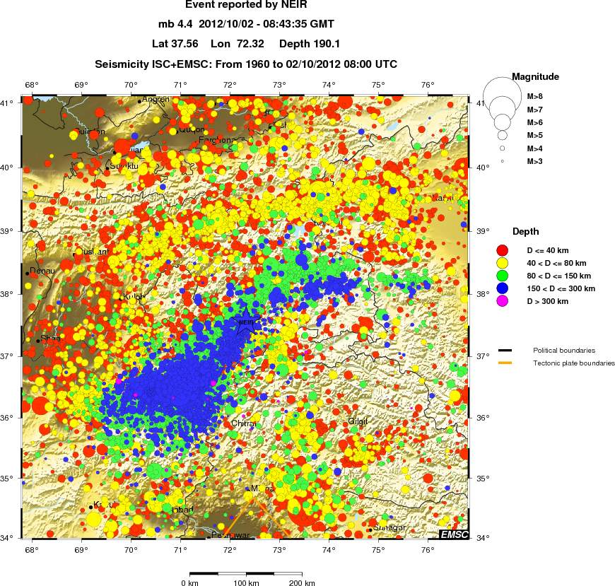 regional historical seismicity