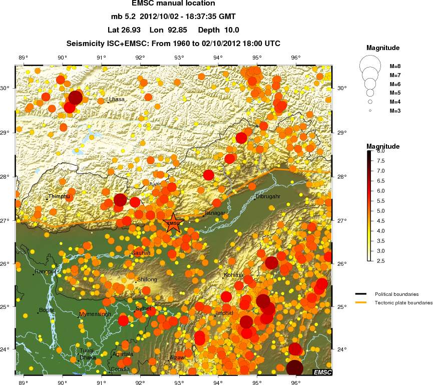 regional magnitude historical seismicity
