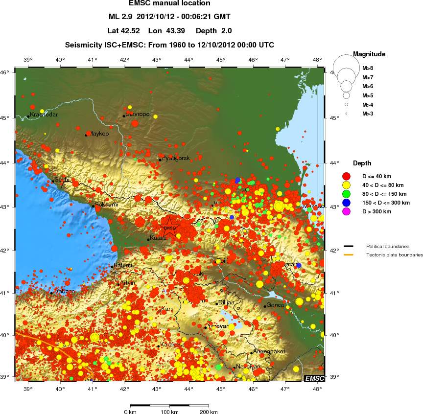 regional historical seismicity
