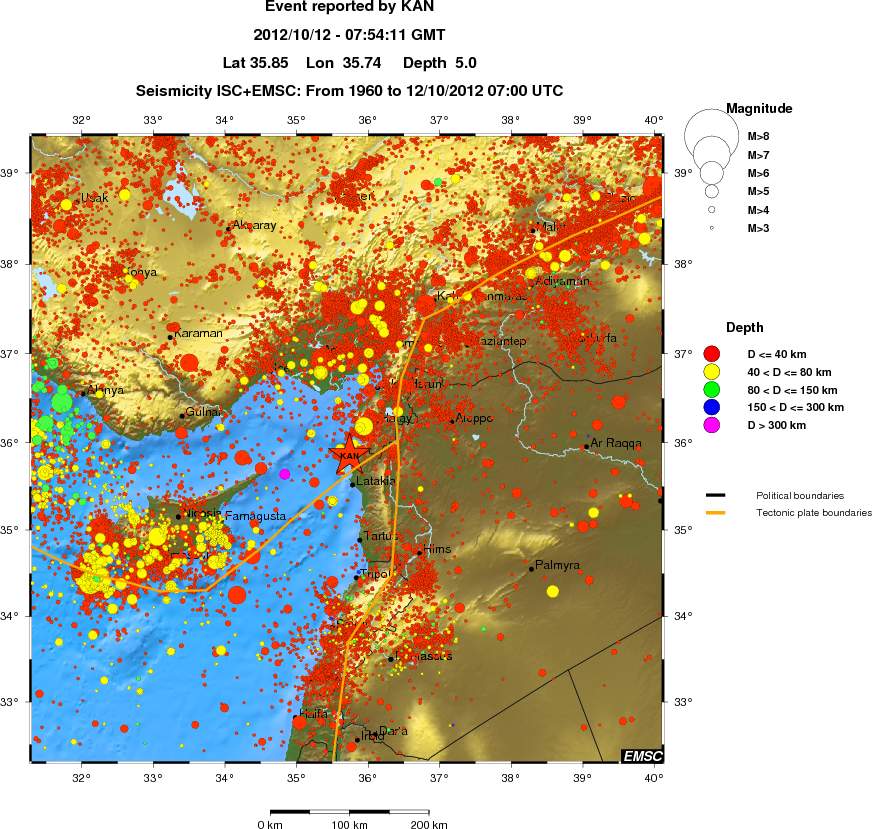 regional historical seismicity