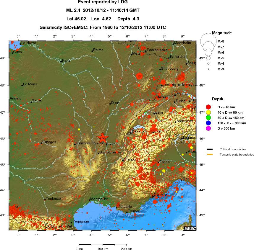 regional historical seismicity