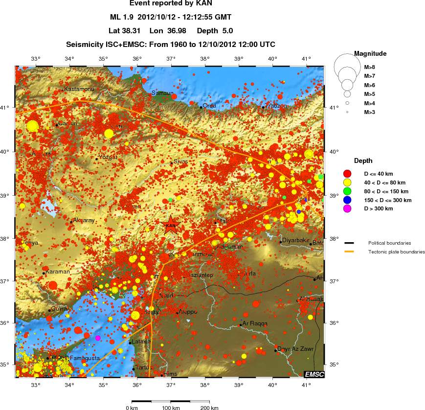 regional historical seismicity