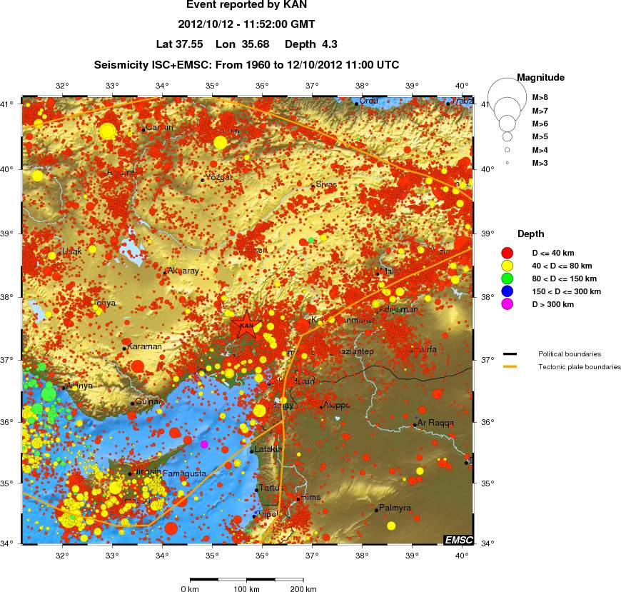 regional historical seismicity