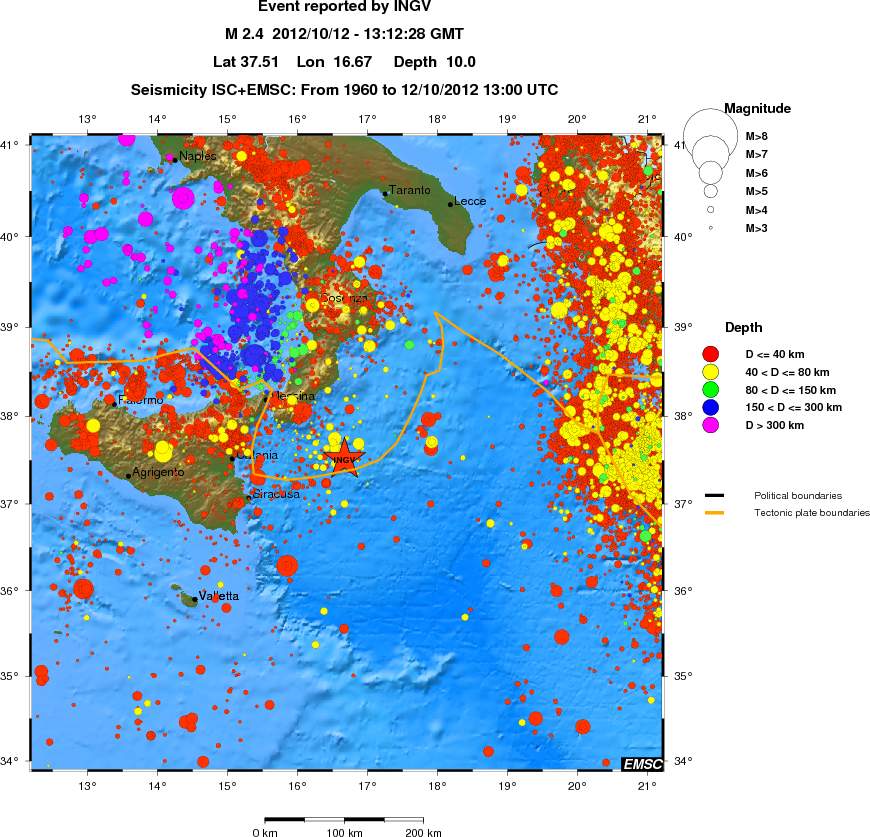 regional historical seismicity