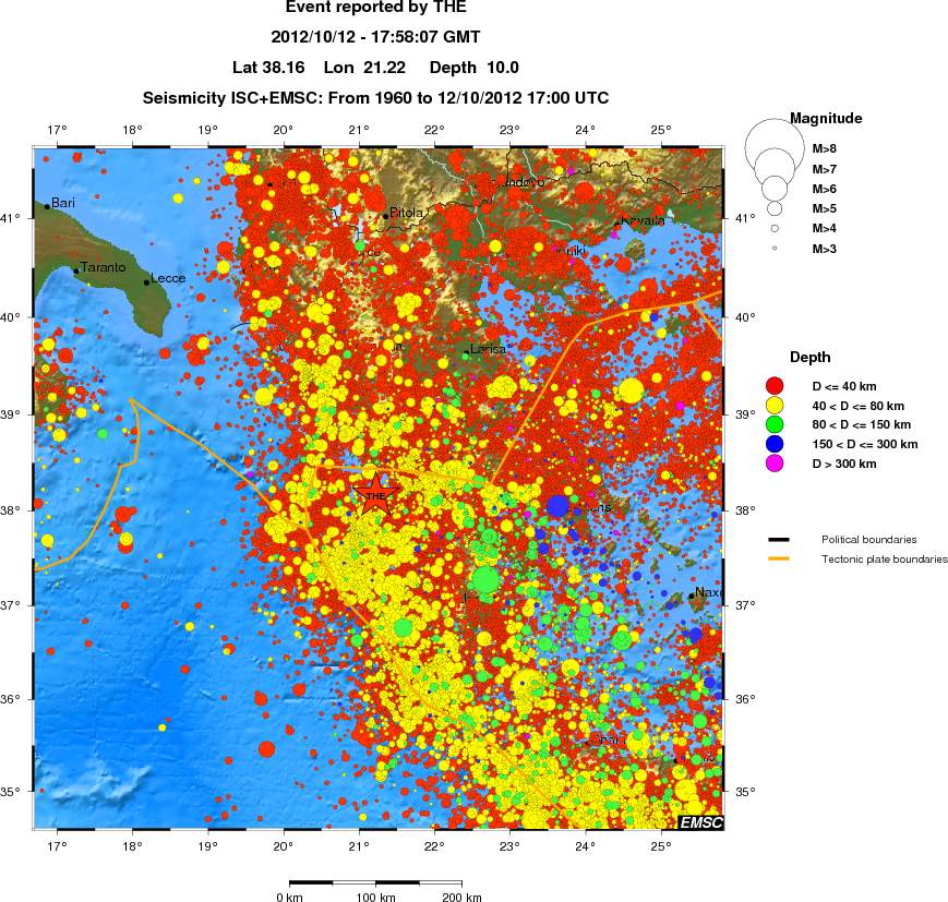 regional historical seismicity