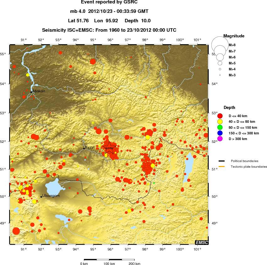 regional historical seismicity