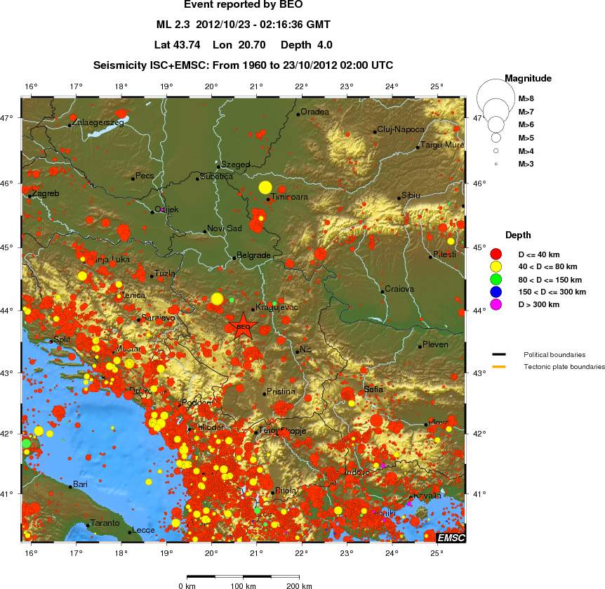 regional historical seismicity