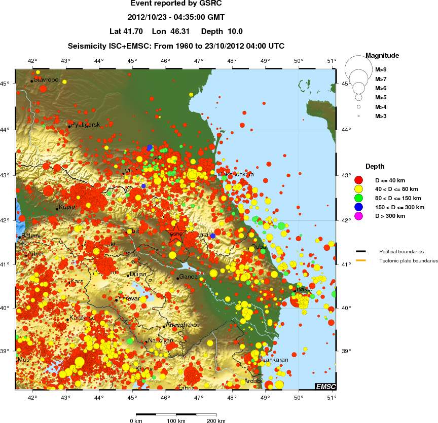 regional historical seismicity