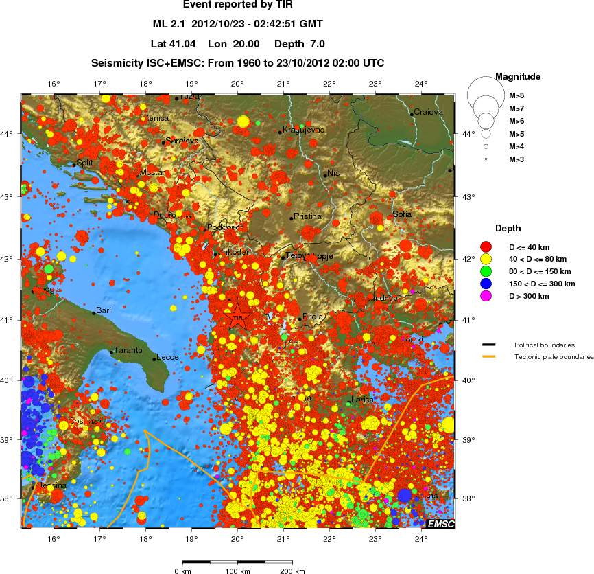 regional historical seismicity