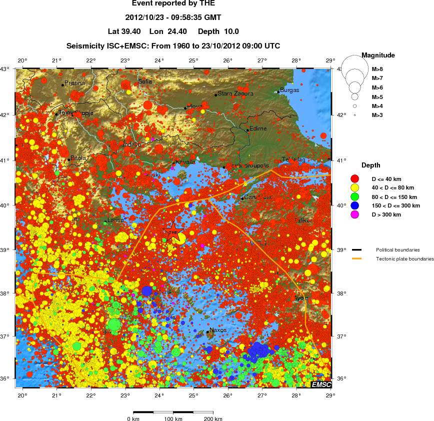 regional historical seismicity