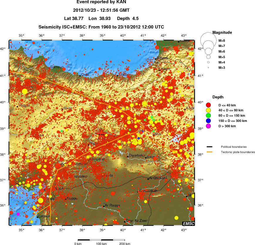 regional historical seismicity