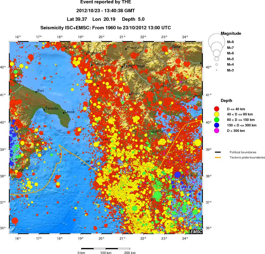 regional historical seismicity