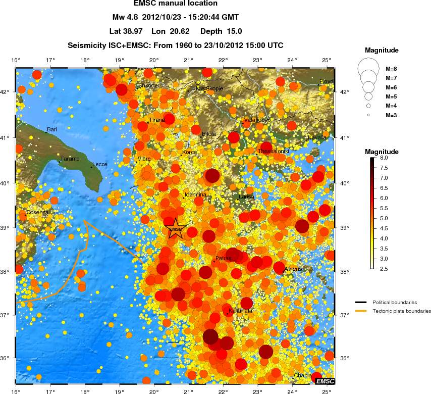 regional magnitude historical seismicity
