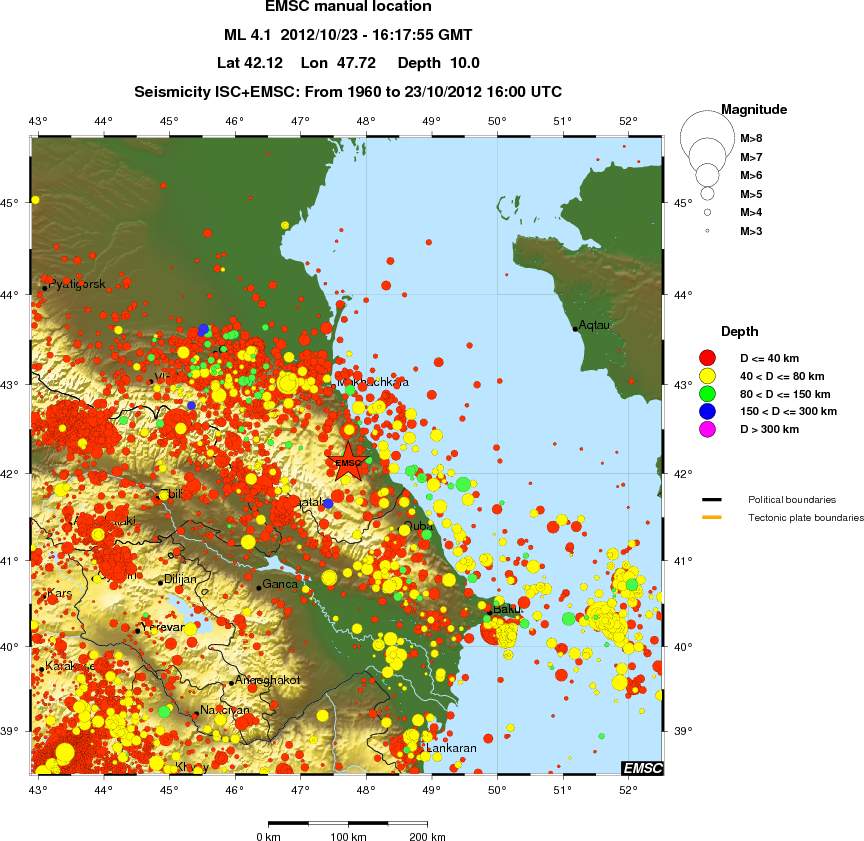 regional historical seismicity