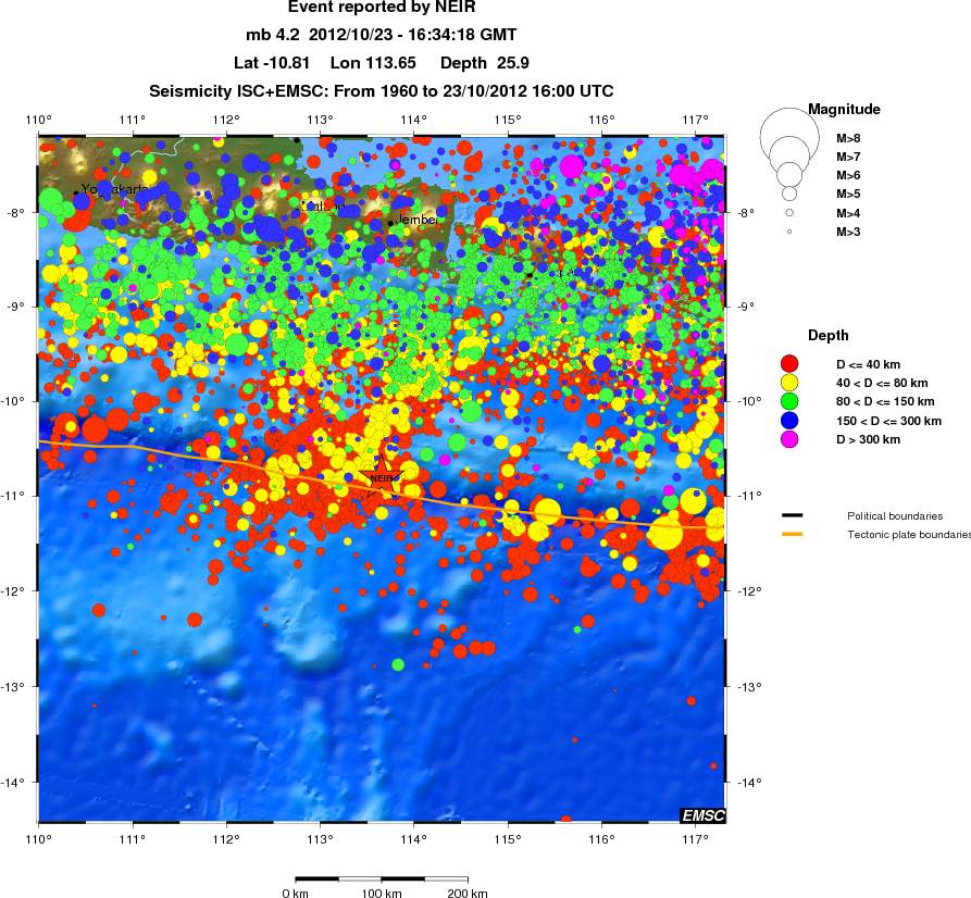 regional historical seismicity