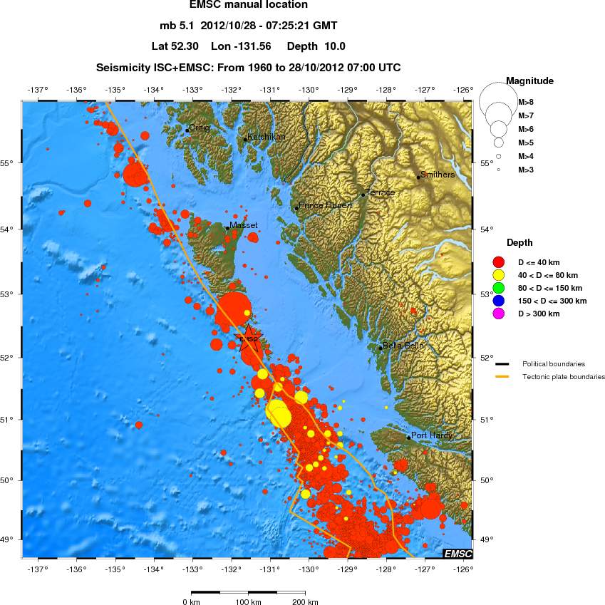 regional historical seismicity
