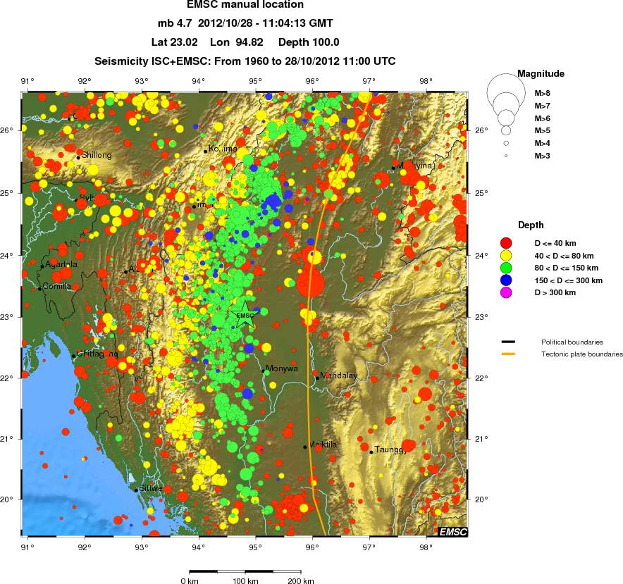 regional historical seismicity