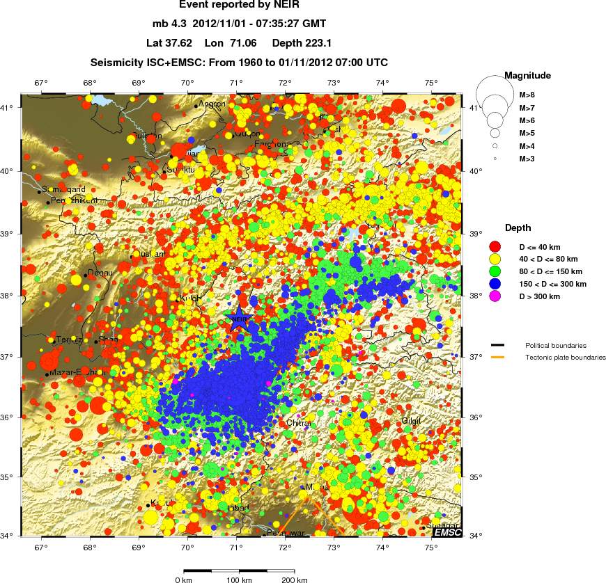 regional historical seismicity