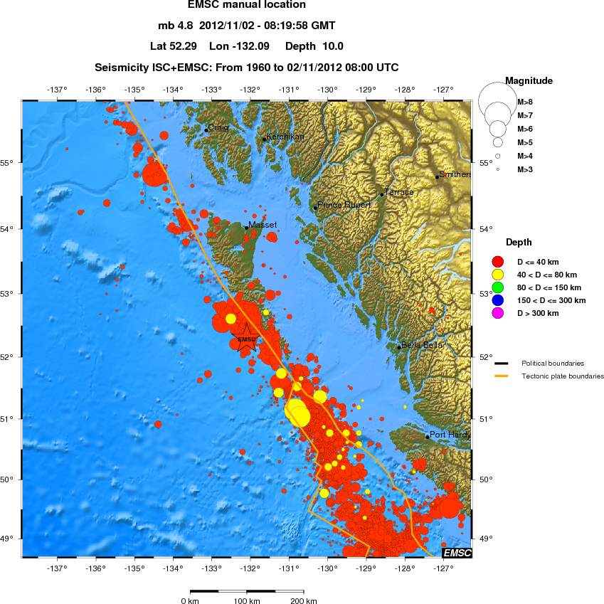 regional historical seismicity