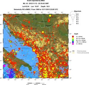 regional historical seismicity