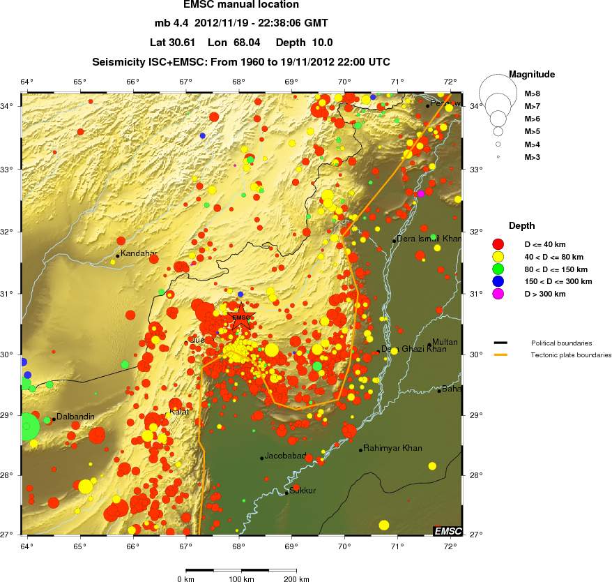 regional historical seismicity
