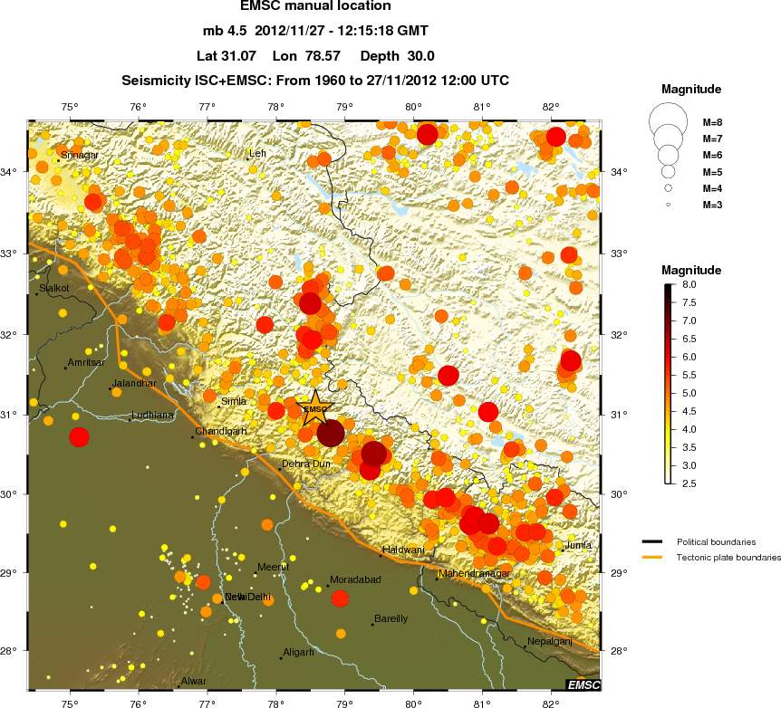 regional magnitude historical seismicity