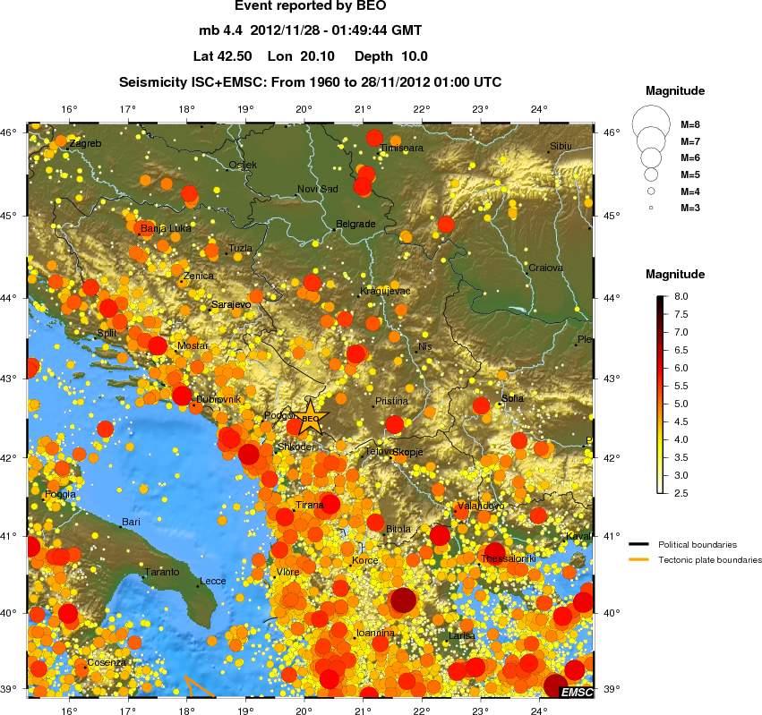 regional magnitude historical seismicity
