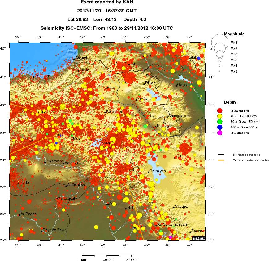 regional historical seismicity