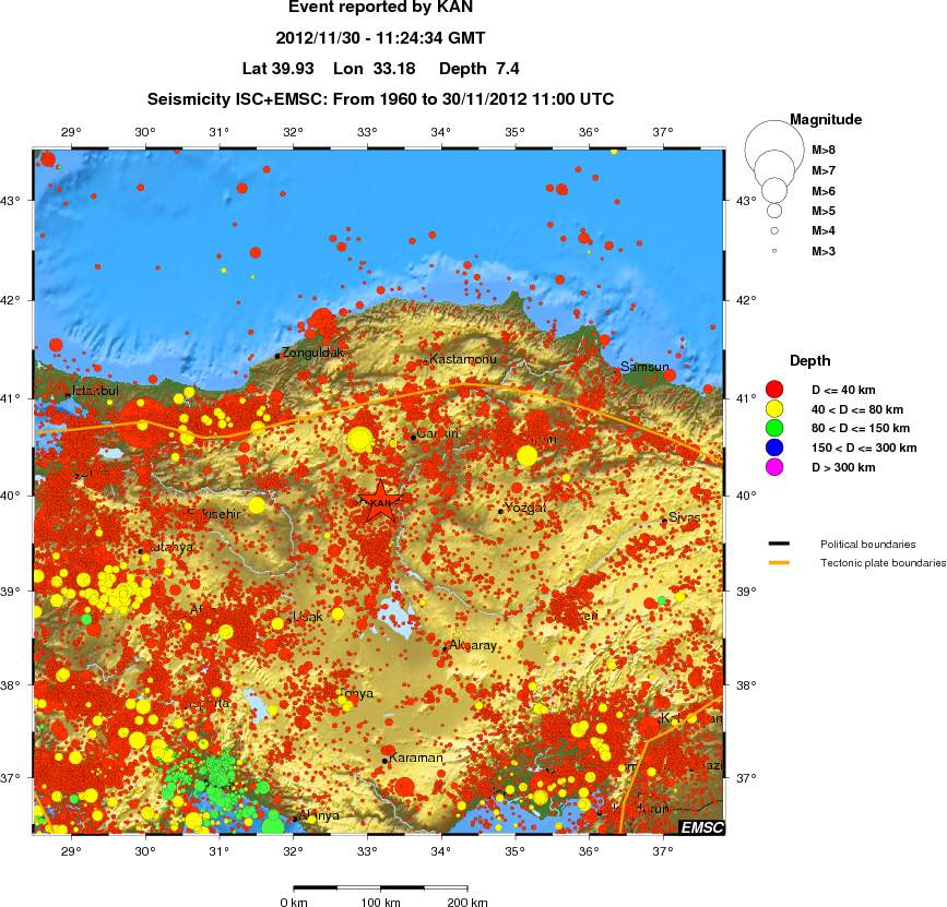 regional historical seismicity