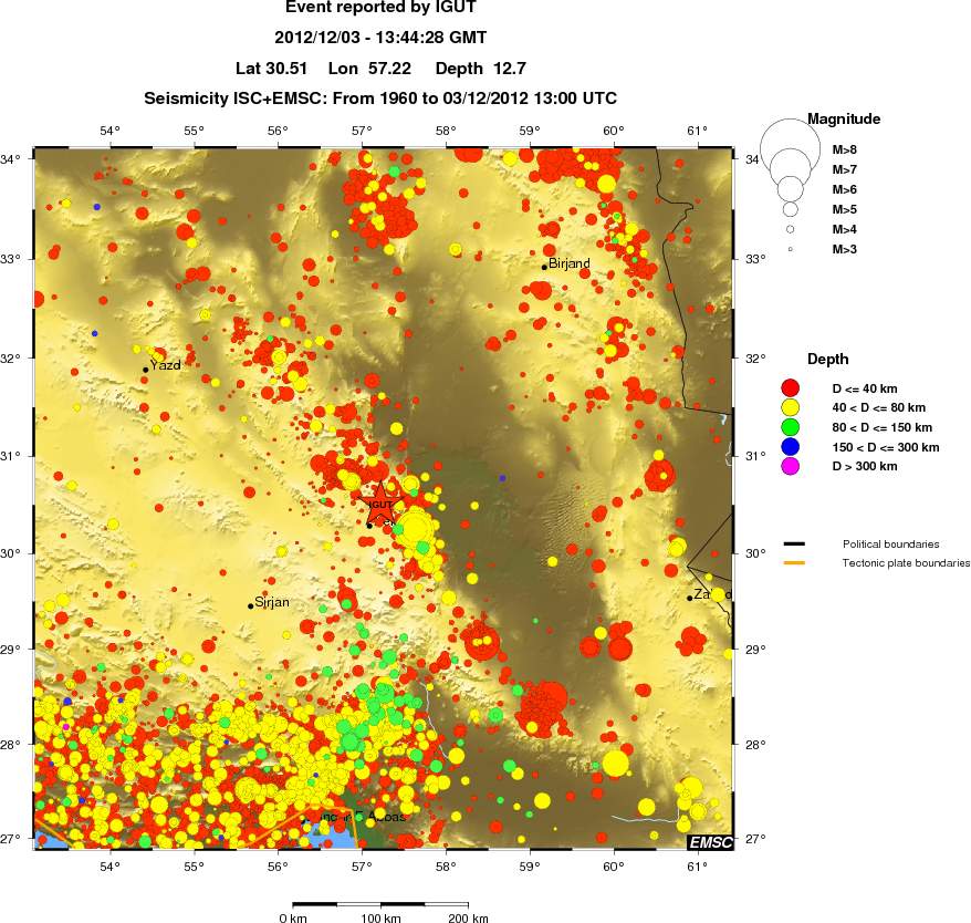 regional historical seismicity