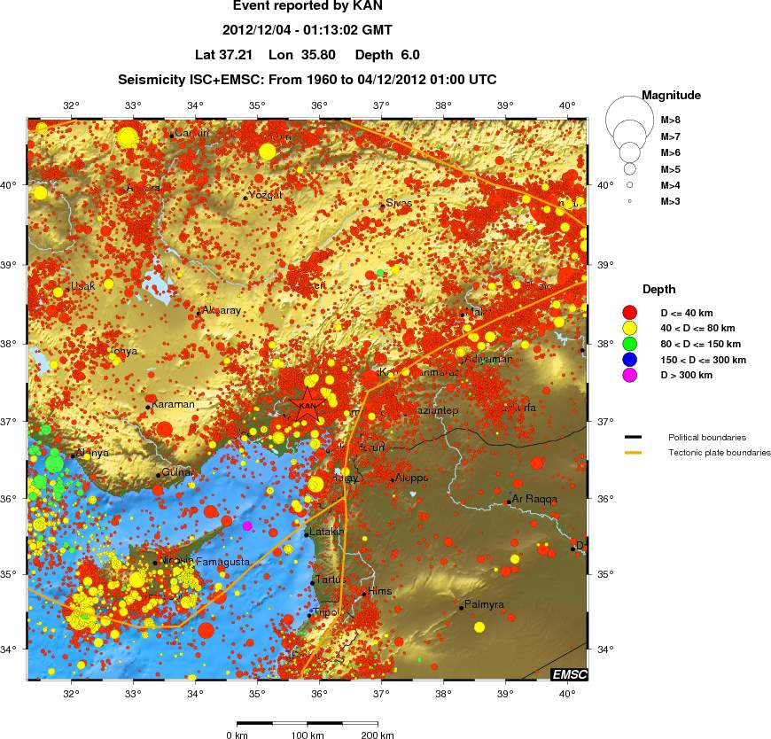 regional historical seismicity