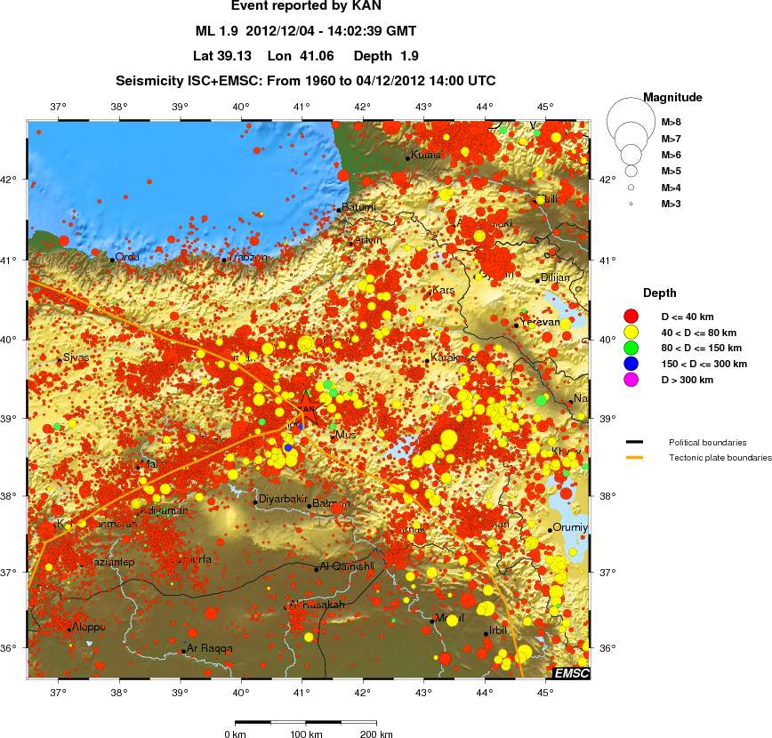 regional historical seismicity